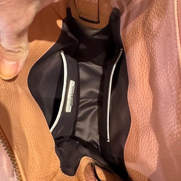 Henri Bendel Windsor Cross Body Purse Muted Clay Leather Knot Bow Side Med - Picture 6 of 14